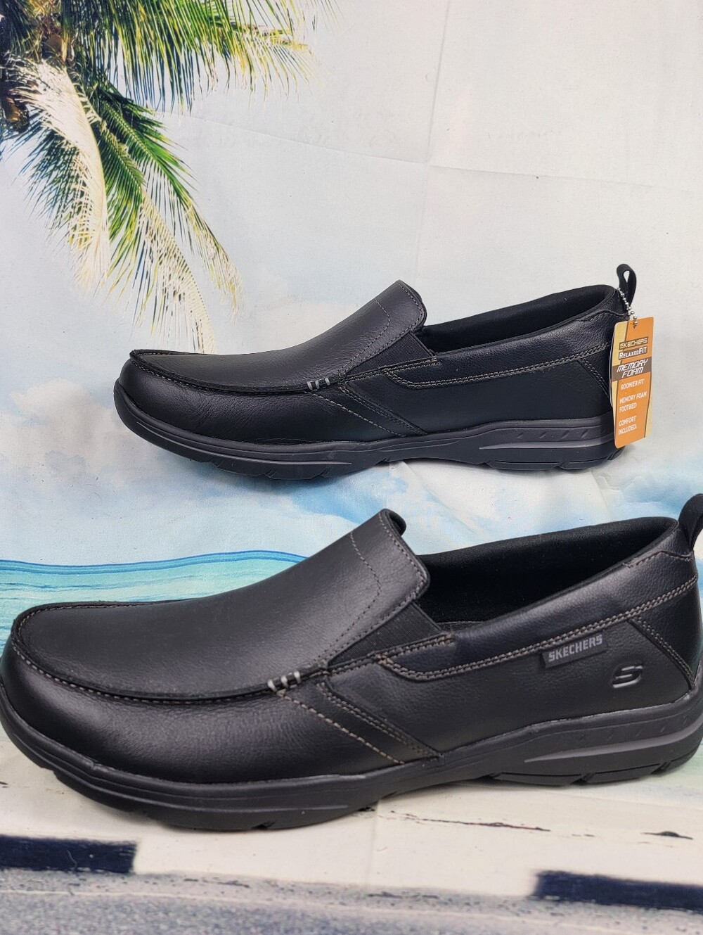 Skechers Relaxed Fit Harper Forde Black Slip On Shoes Mens 14 - Picture 4 of 10